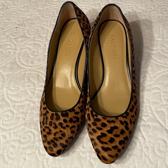 Talbots size 8M Laney wedges calf hair - Picture 4 of 17